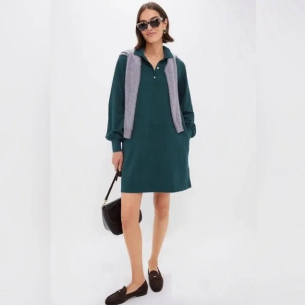 Tuckernuck Deep Green Polo Shirt Dress
